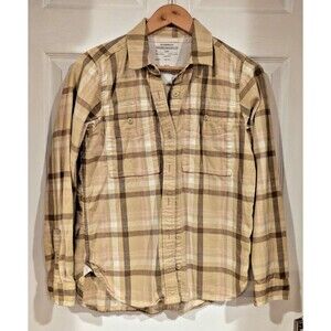 REI Coop‎ Shirt Adult Mens S Green Checkered Plaid Outdoor Hiking Vented Pockets
